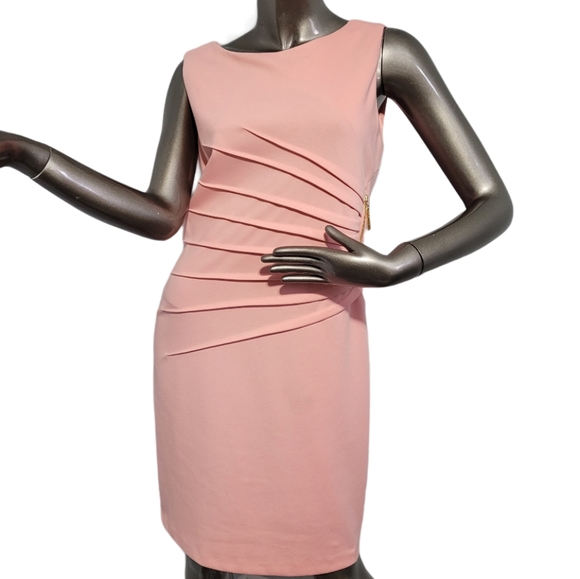 Ivanka Trump Peach Sleeveless Dress Size 10 - Picture 3 of 12